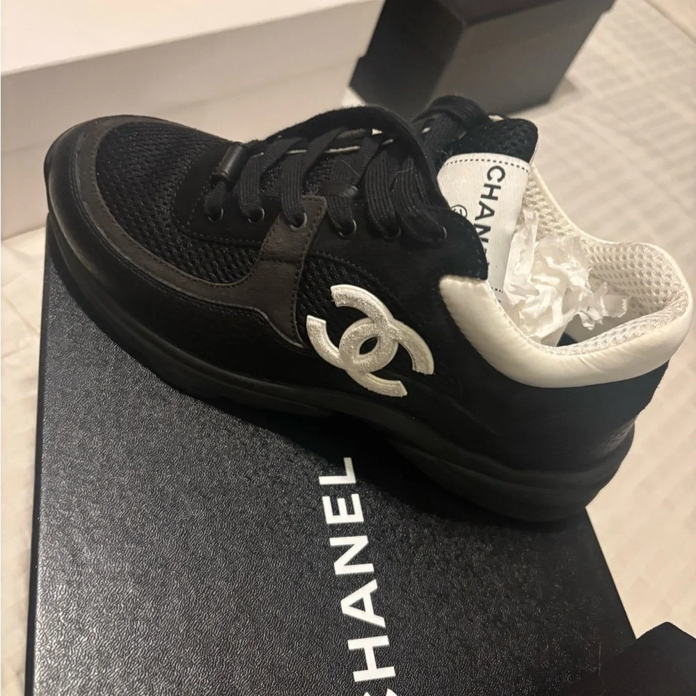 Chanel Monochrome Athletic Sneakers - Picture 5 of 9